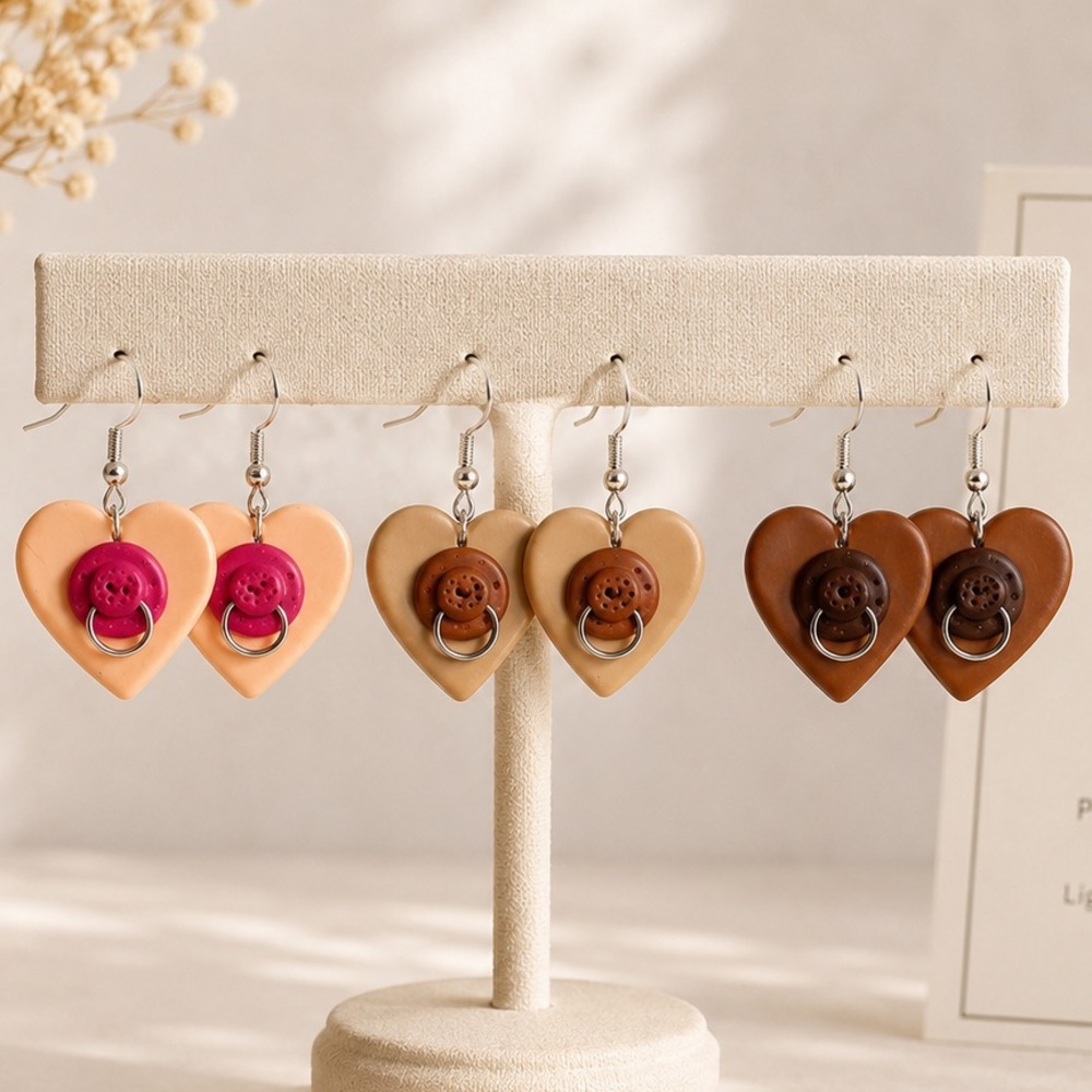NWT Nip Heart Earrings - Handmade - Various colours available